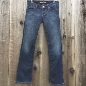Express Low Rise Dark Wash Bootcut Jeans